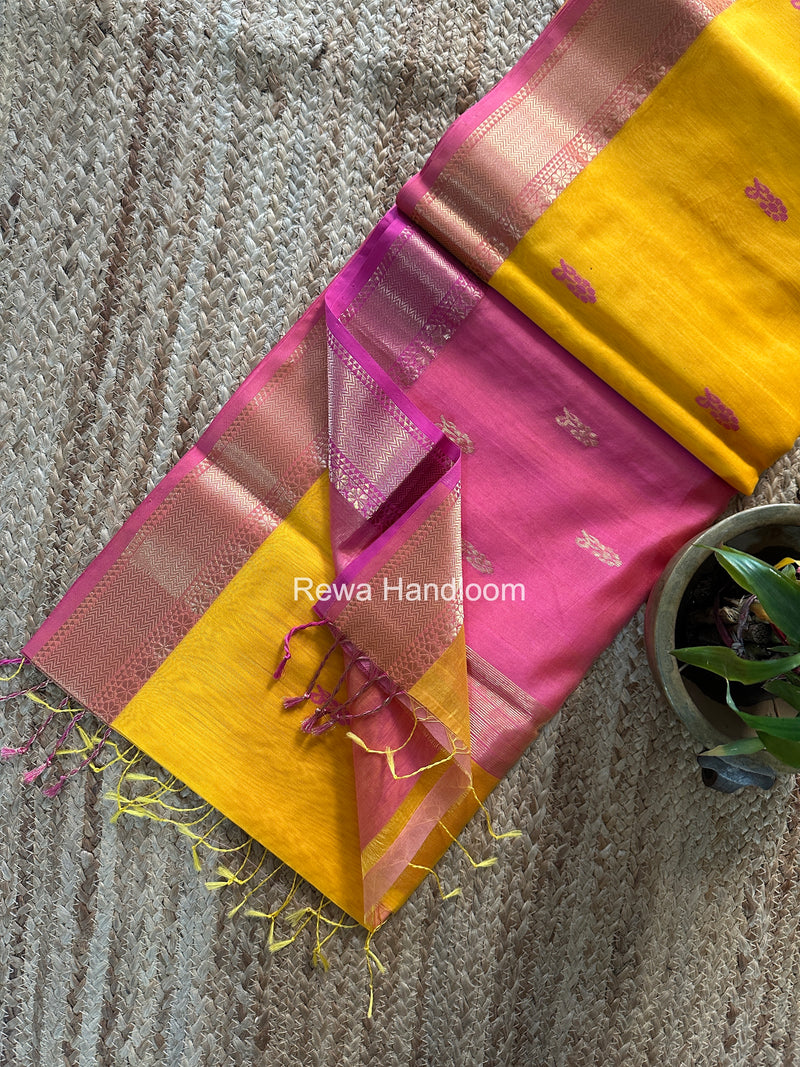 Maheshwari Lotus Butta Saree