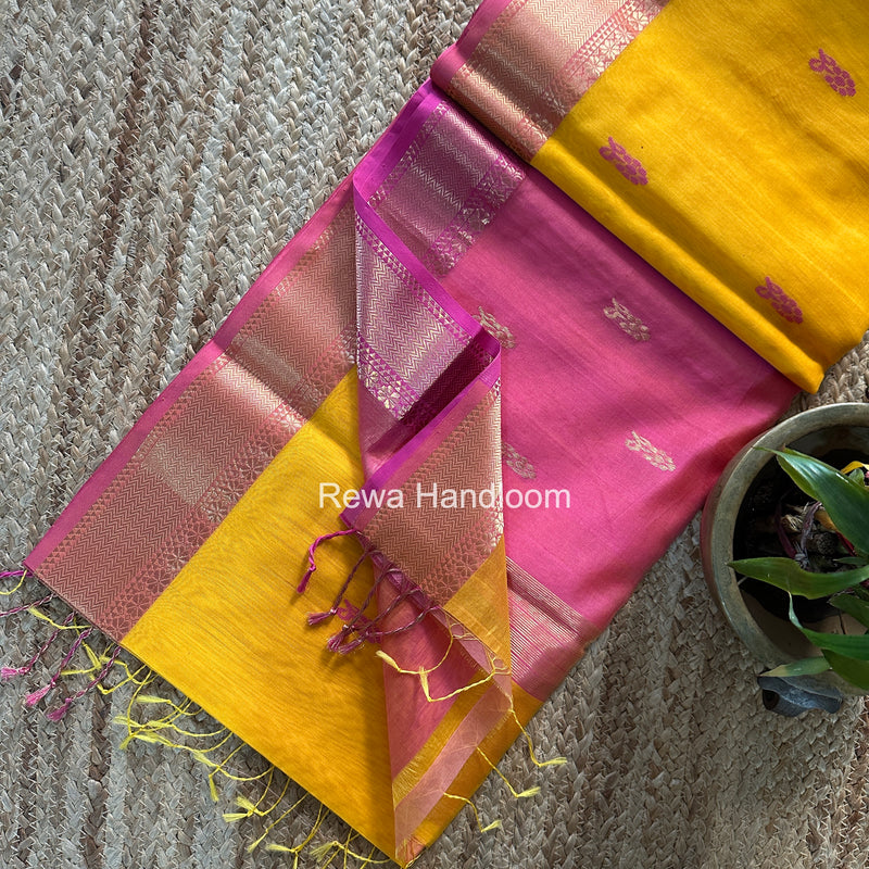 Maheshwari Lotus Butta Saree