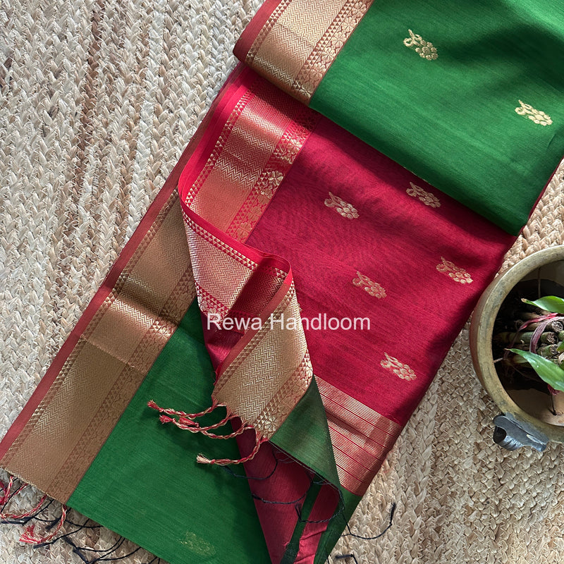 Maheshwari Lotus Butta Saree
