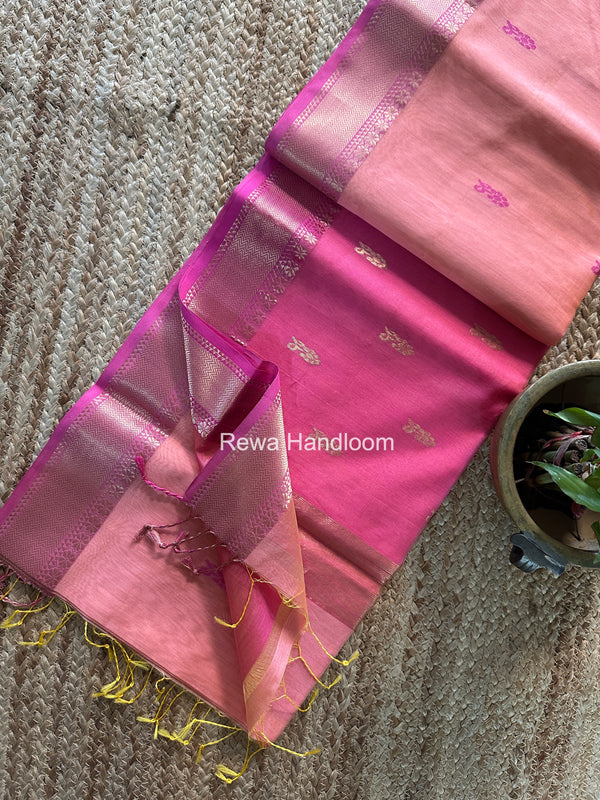 Maheshwari Lotus Butta Saree
