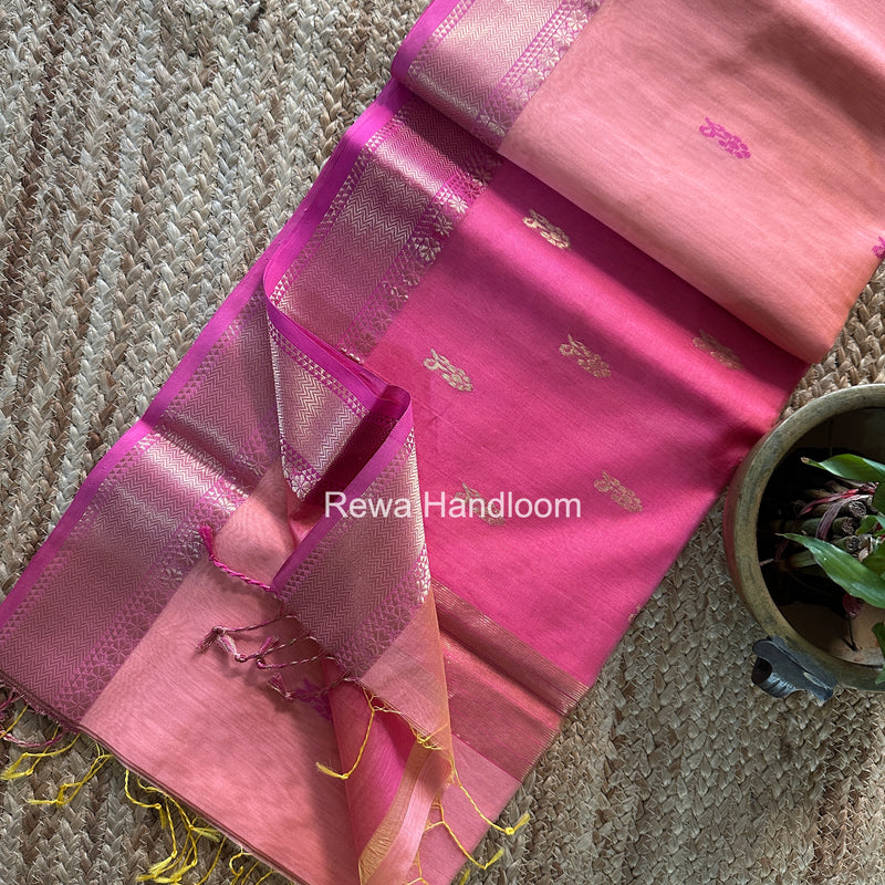 Maheshwari Lotus Butta Saree