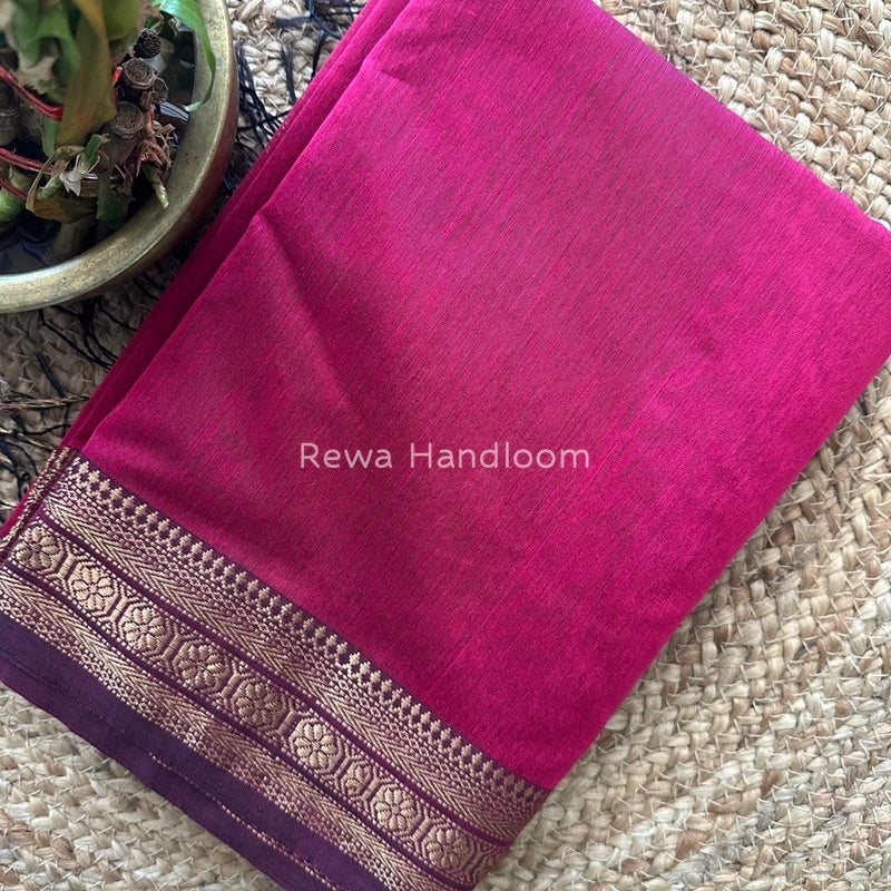 Maheshwari Magenta Zari Skirt Saree ZS068