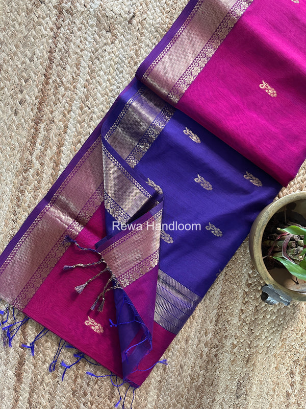 Maheshwari Lotus Butta Saree