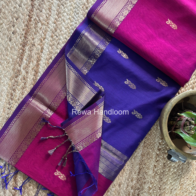 Maheshwari Lotus Butta Saree