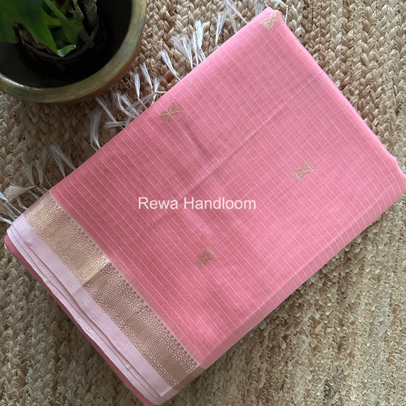 Maheshwari Baby Pink Butta Pallu Saree BTPS070