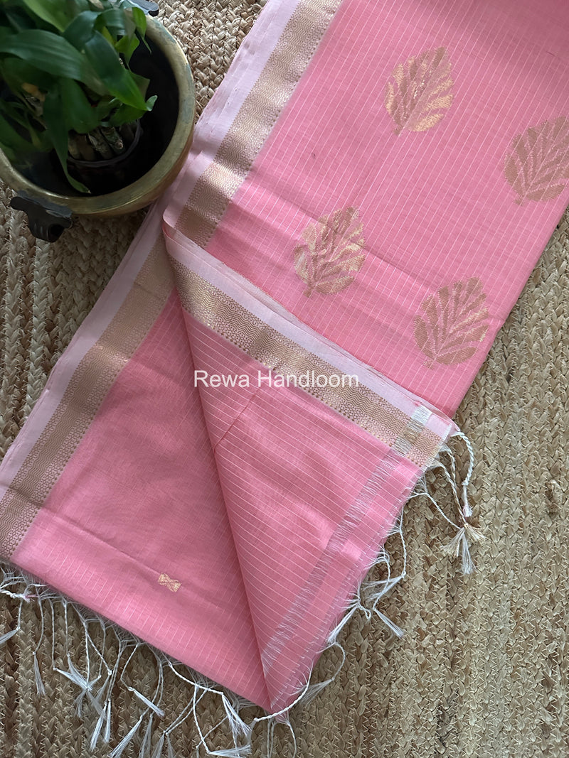 Maheshwari Baby Pink Butta Pallu Saree BTPS070