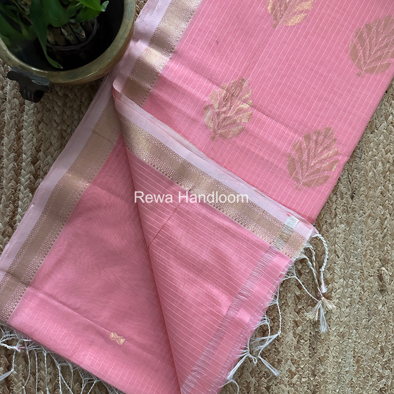 Maheshwari Baby Pink Butta Pallu Saree BTPS070