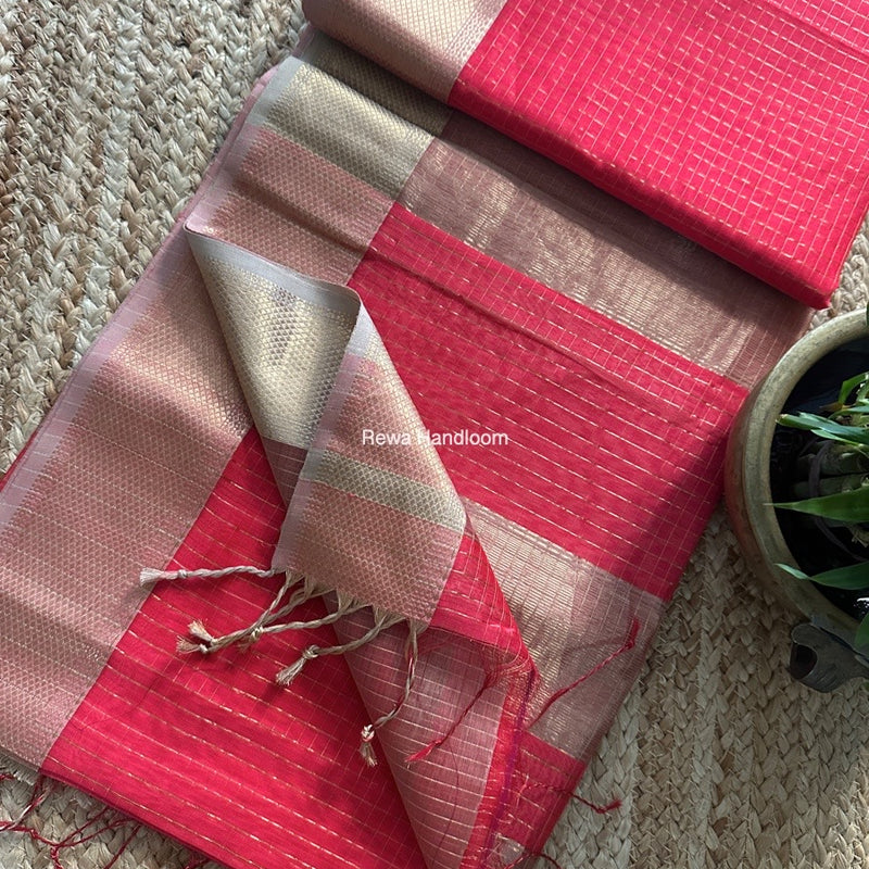 Maheshwari Zari Checks Saree