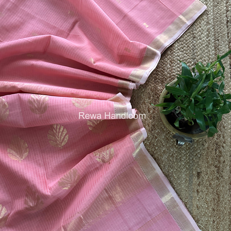 Maheshwari Baby Pink Butta Pallu Saree BTPS070