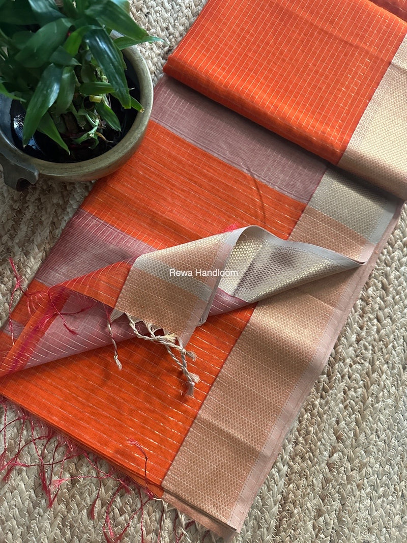 Maheshwari Zari Checks Saree