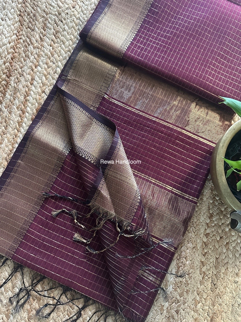 Maheshwari Zari Checks Saree