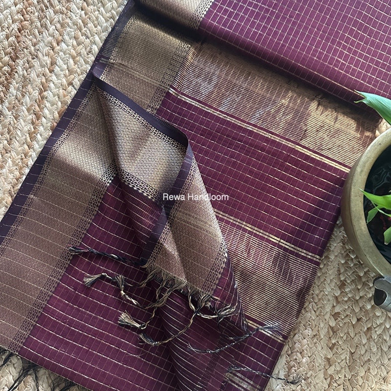 Maheshwari Zari Checks Saree