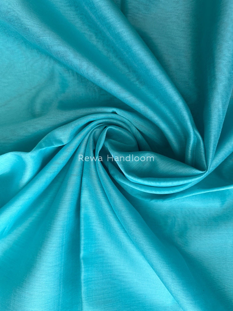 Maheshwari Sky Blue Silk Dupatta PD016