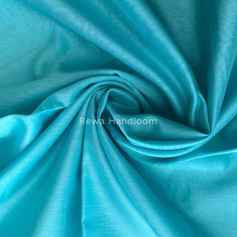 Maheshwari Sky Blue Silk Dupatta PD016