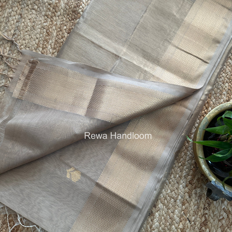 Maheshwari Beige Lotus Butta Saree LBS092