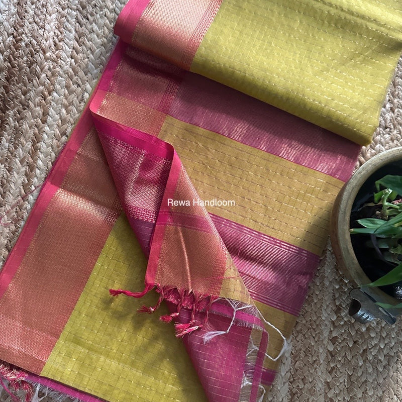 Maheshwari Zari Checks Saree