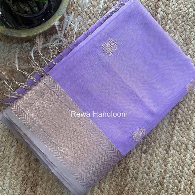 Maheshwari Lavender Lotus Butta Saree LBS093