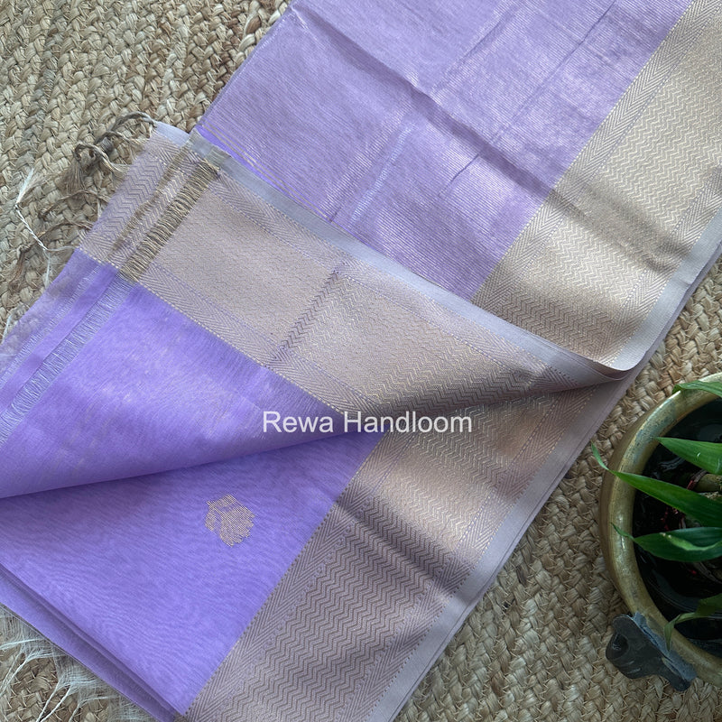 Maheshwari Lavender Lotus Butta Saree LBS093