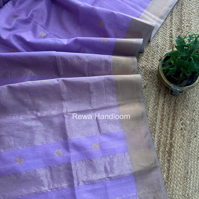 Maheshwari Lavender Lotus Butta Saree LBS093