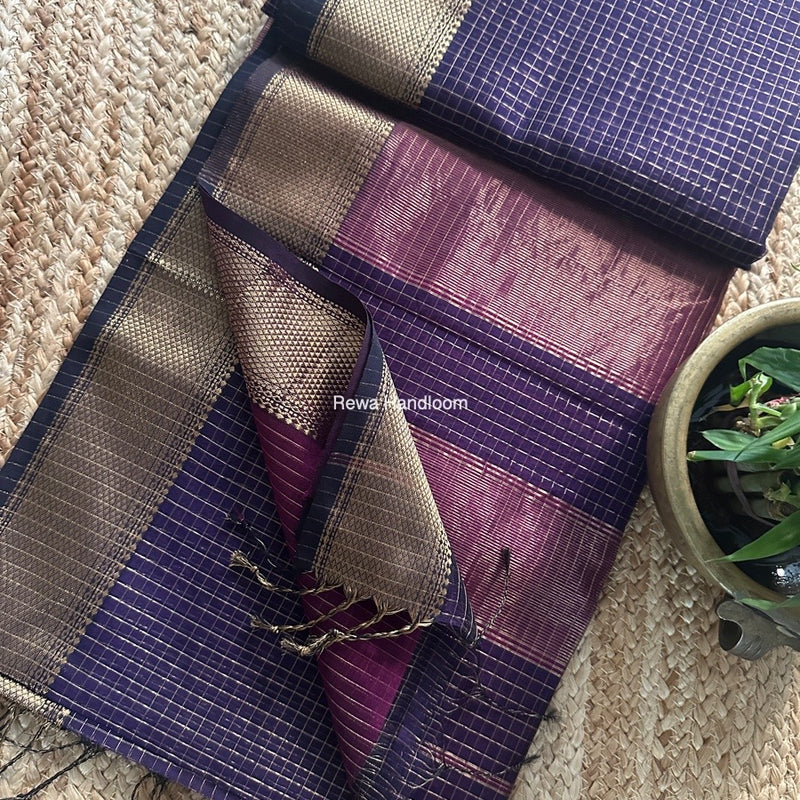 Maheshwari Zari Checks Saree