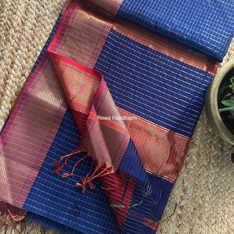 Maheshwari Zari Checks Saree