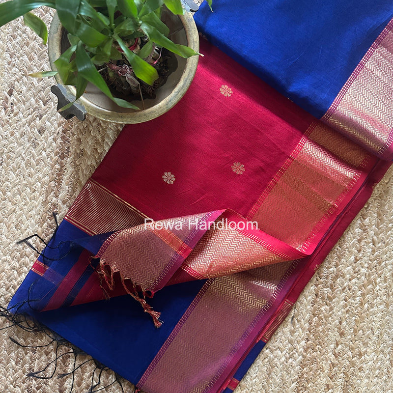 Maheshwari Flower Butti Saree
