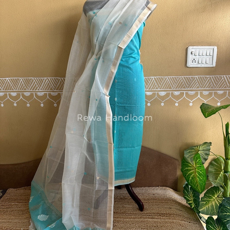 Maheshwari Katan Motifs Top Dupatta Sets