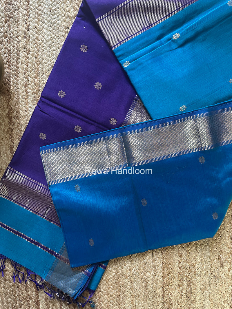 Maheshwari Morpankhi Flower Butti Saree JBS0109
