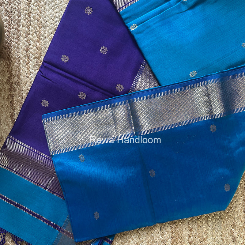 Maheshwari Morpankhi Flower Butti Saree JBS0109