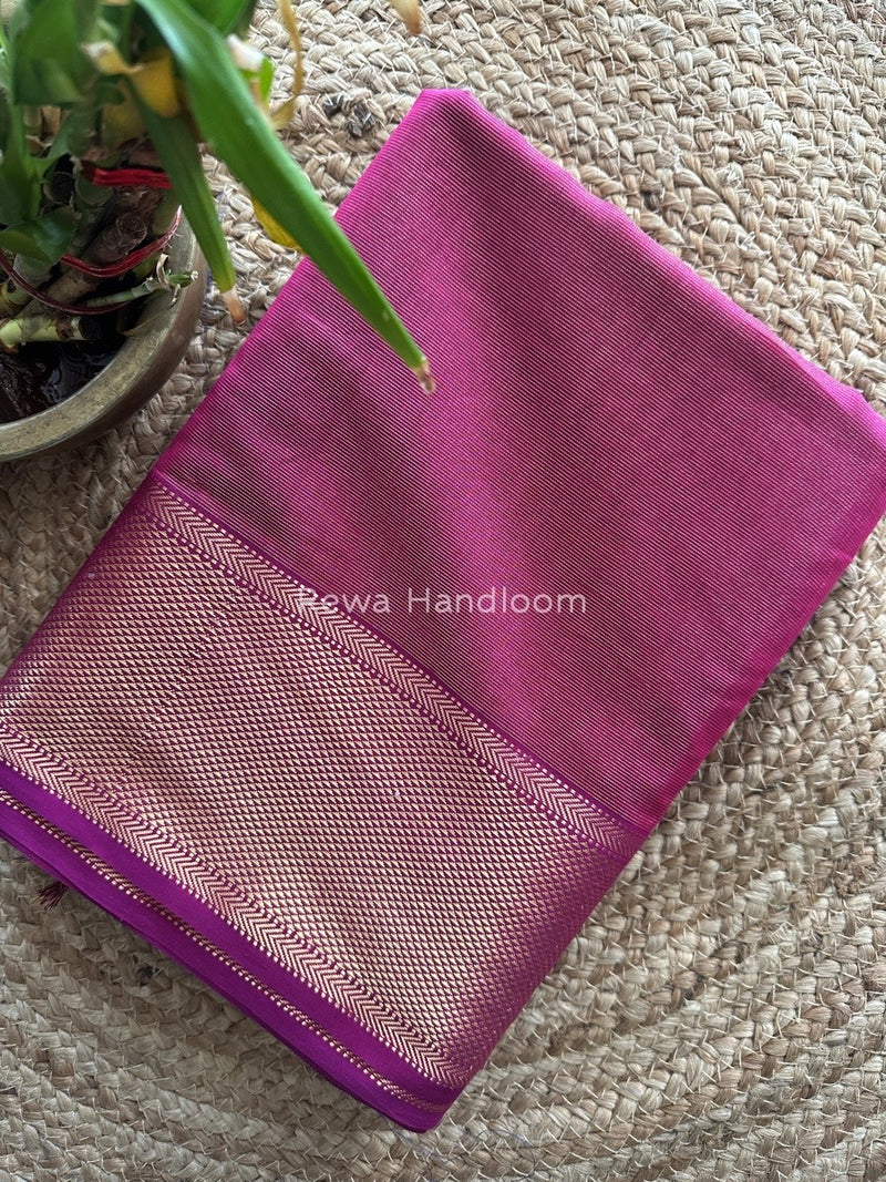 Exclusive Maheshwari Purple Tissue Silk Saree ZTS0121