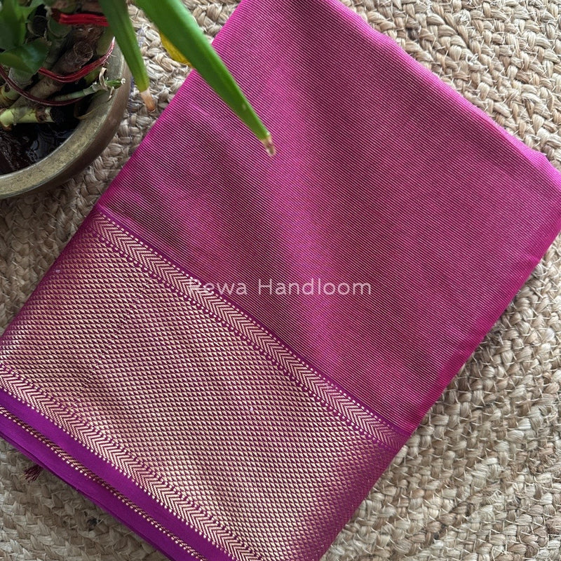Exclusive Maheshwari Purple Tissue Silk Saree ZTS0121