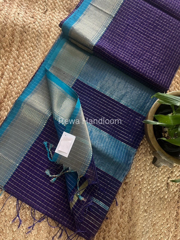 Maheshwari Zari Checks Saree