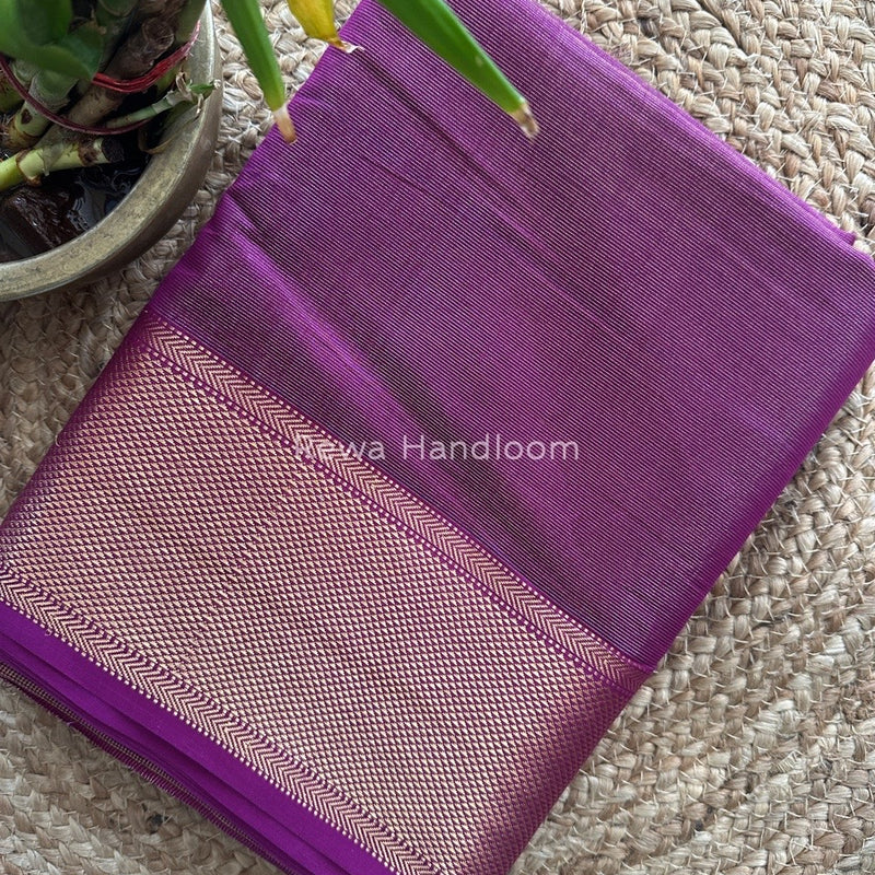 Exclusive Maheshwari Magenta Tissue Silk Saree ZTS0125