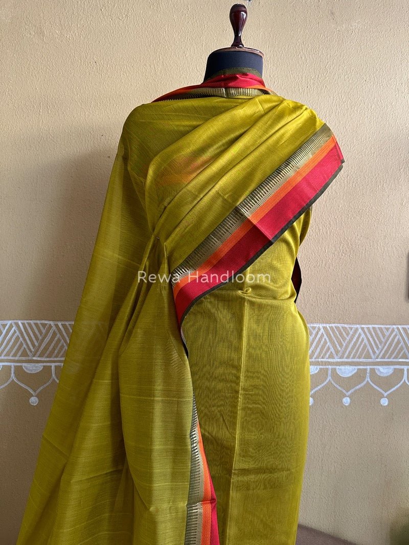 Maheshwari Mustard Green Multicolour Dress Material RTP021
