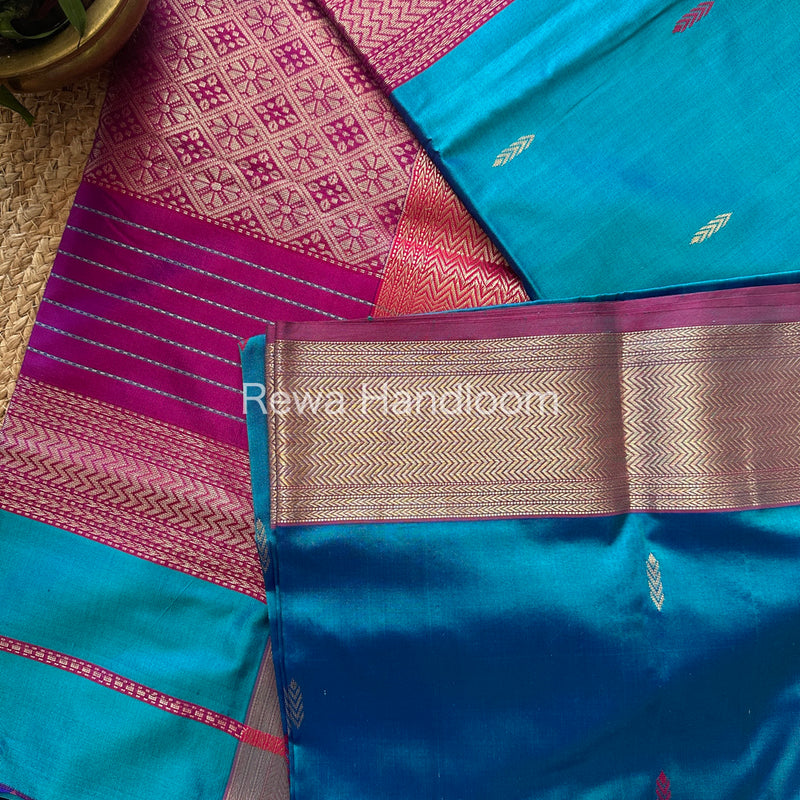 Maheshwari Morpankhi Pure Silk Saree PS24