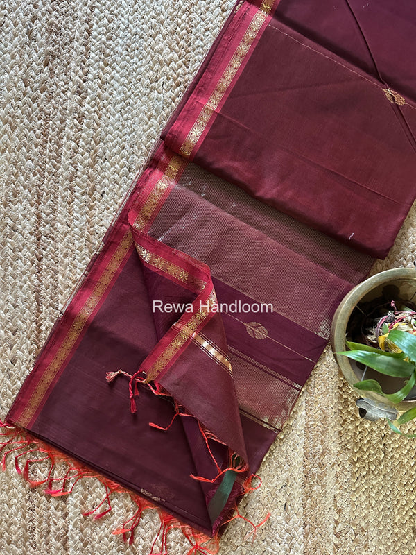 Maheshwari Shaded Gajalakshmi Diya Butta Saree