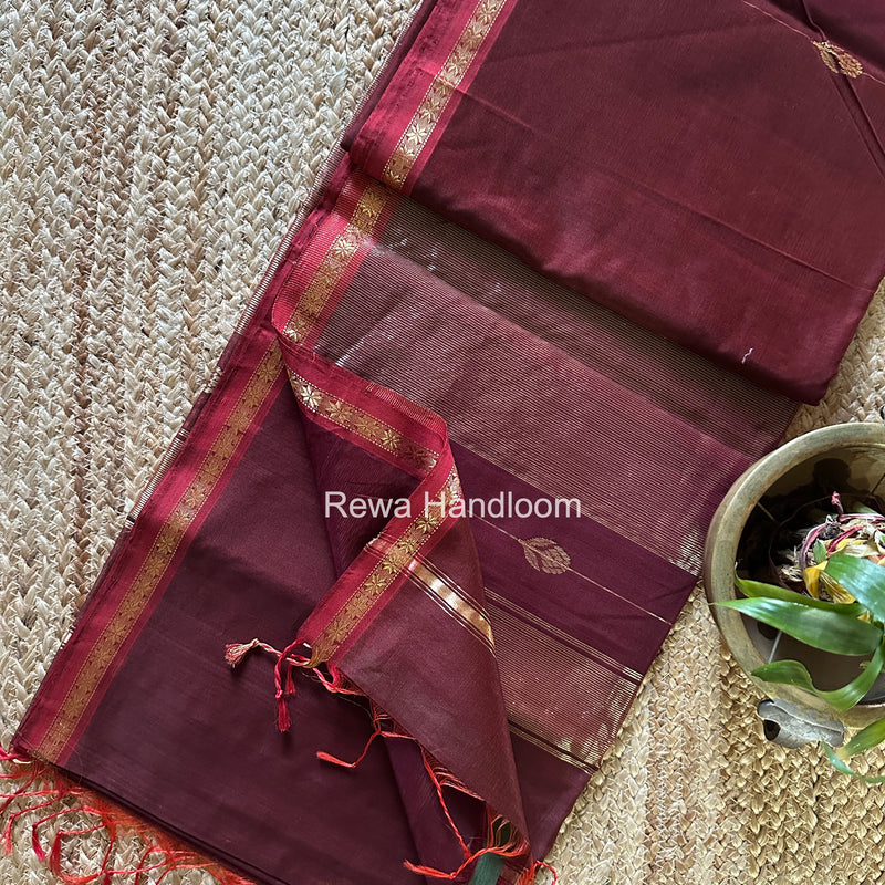Maheshwari Shaded Gajalakshmi Diya Butta Saree
