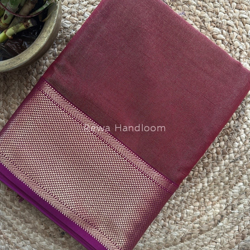 Exclusive Maheshwari Coffee Brown Tissue Silk Saree ZTS0123