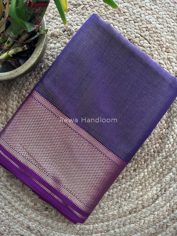 Exclusive Maheshwari Dark Blue Tissue Silk Saree ZTS0126