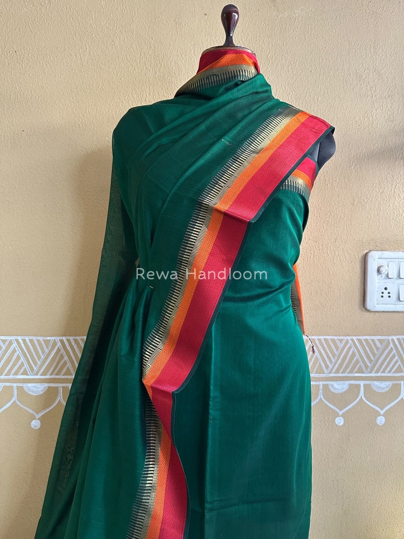Maheshwari Rama Green Multicolour Dress Material RTP023