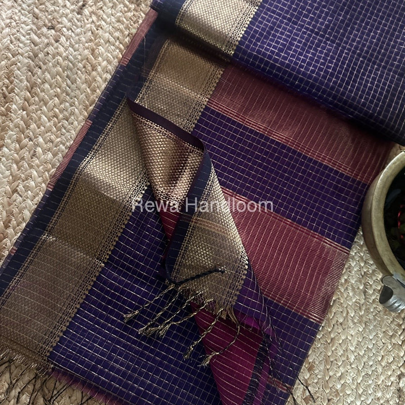 Maheshwari Zari Checks Saree