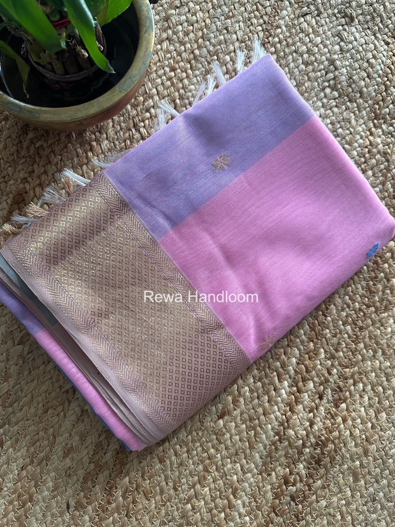 Maheshwari Pink Flower Butti Saree JBS0100