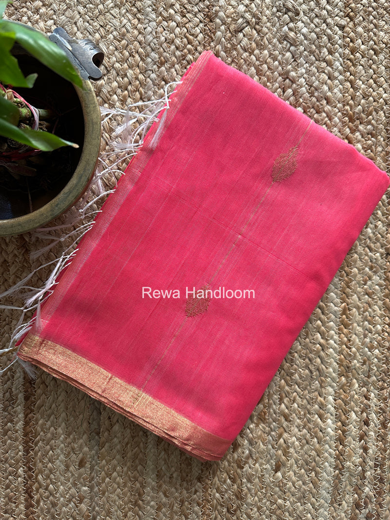 Maheshwari Carrot Red Butti Saree JLBS05