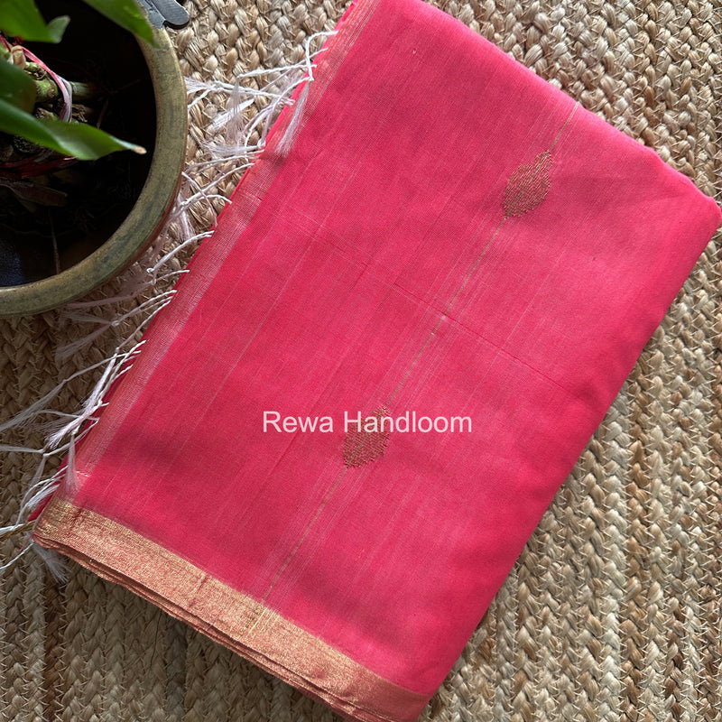 Maheshwari Carrot Red Butti Saree JLBS05