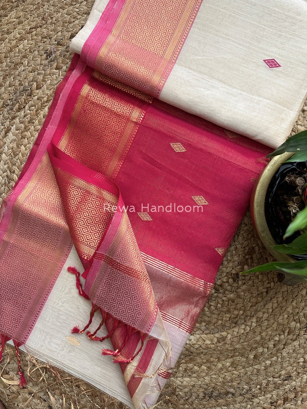 Maheshwari Tissue Butti Saree