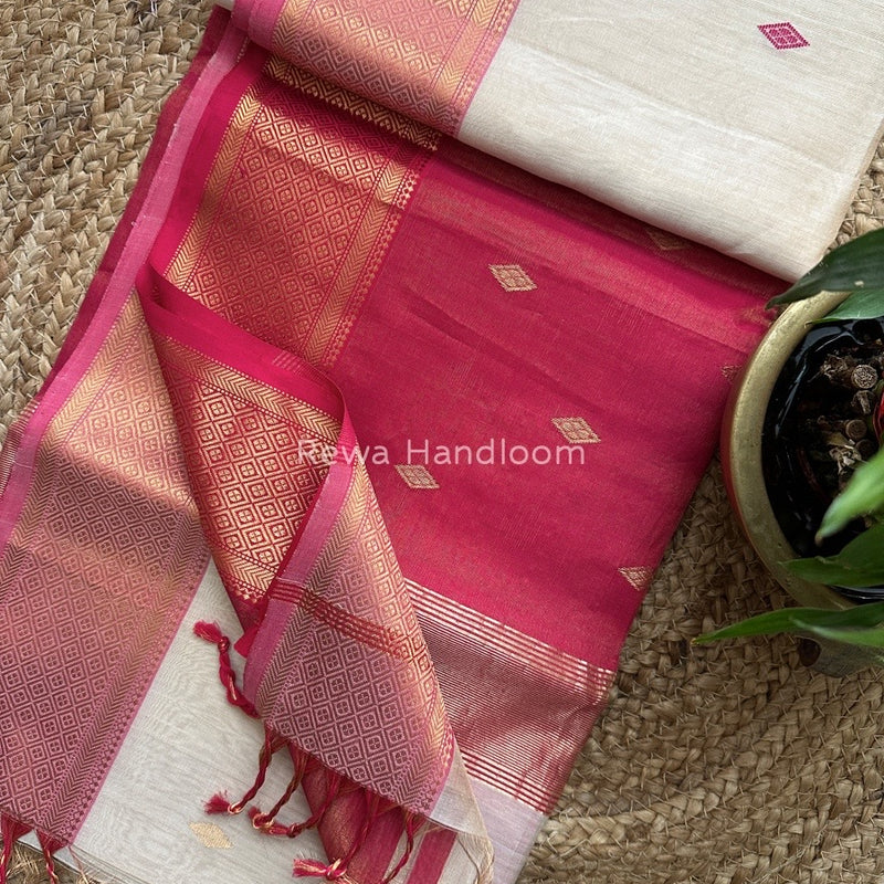 Maheshwari Tissue Butti Saree