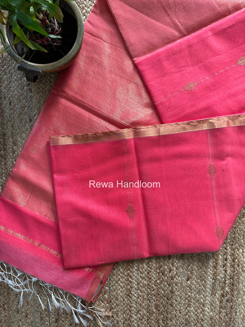Maheshwari Carrot Red Butti Saree JLBS05