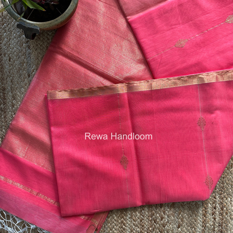 Maheshwari Carrot Red Butti Saree JLBS05