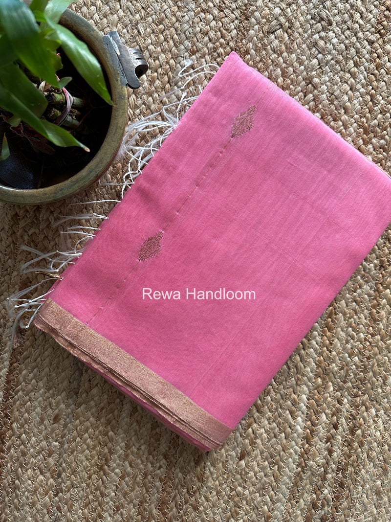 Maheshwari Baby Pink Shaded Butti Saree JLBS01