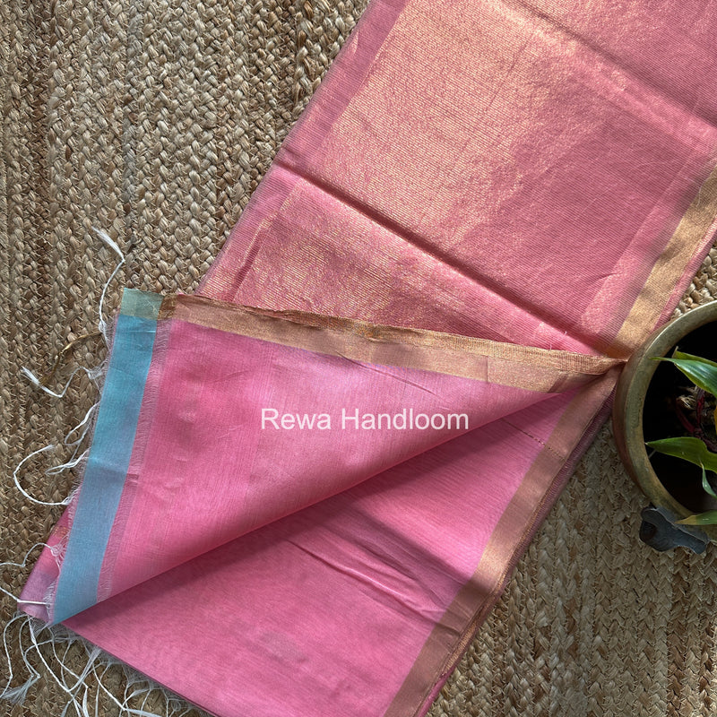 Maheshwari Baby Pink Butti Saree JLBS01